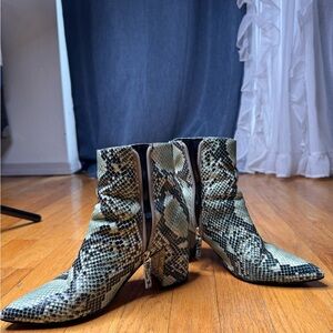 Snakeskin Ankle Boots